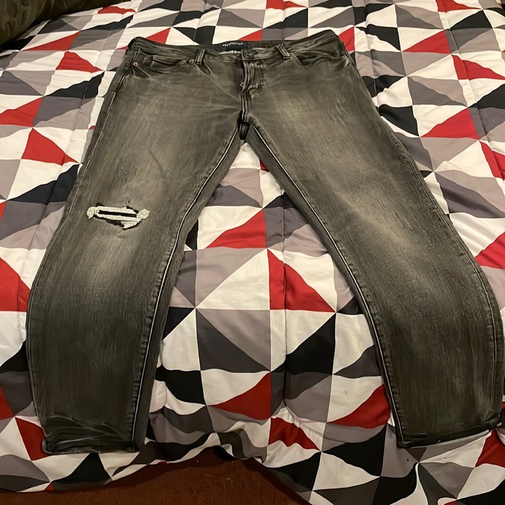 Aeropostale medium black wash.  Distressed skinny Jean.  Paid $50 worn once.